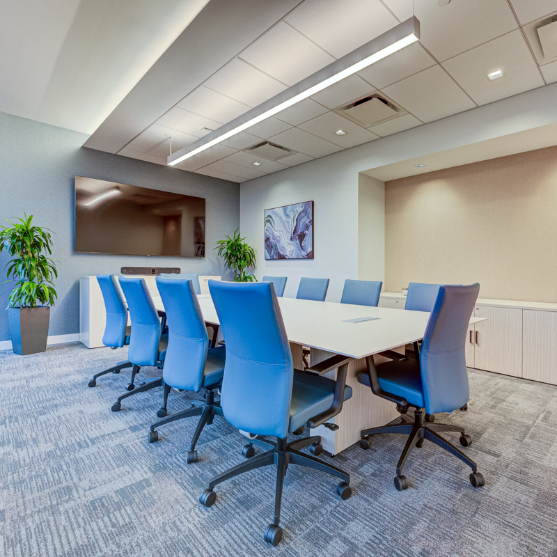 Conference Room Architectural Photography of HBK Corporate Office in Bell Works Holmdel New Jersey