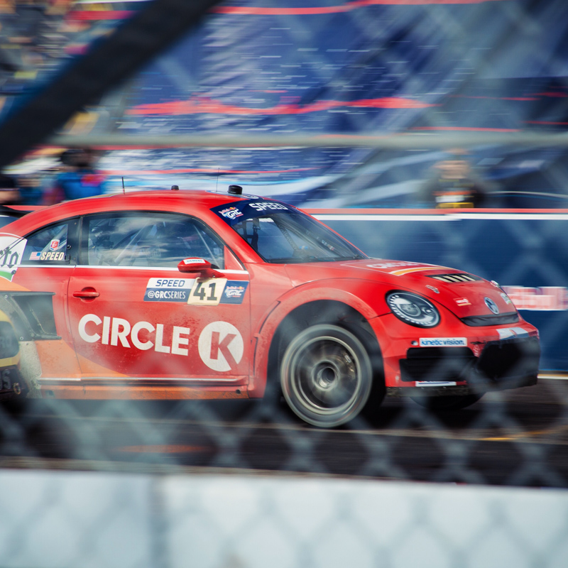 GRC Rallycross Racing Scott Speed Volkswagen Beetle at Race Start