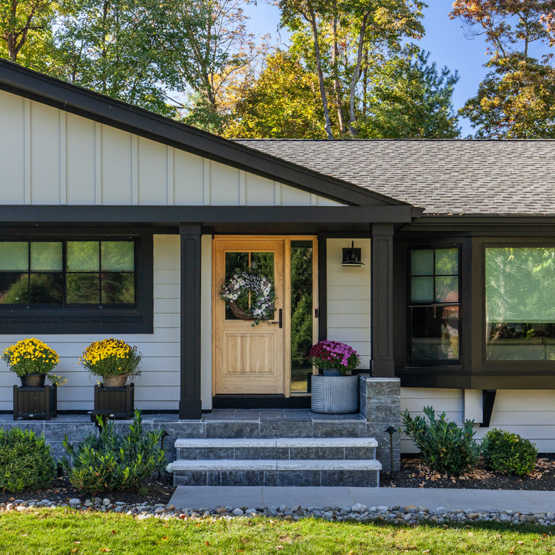 Product Photography of Polycor Natural Stone installed on a Residential Home in New Jersey